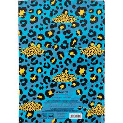 Книга записная Axent Leopard А4 в твердом переплете 96 листа клетка, голубая (8422-554-A) Винница