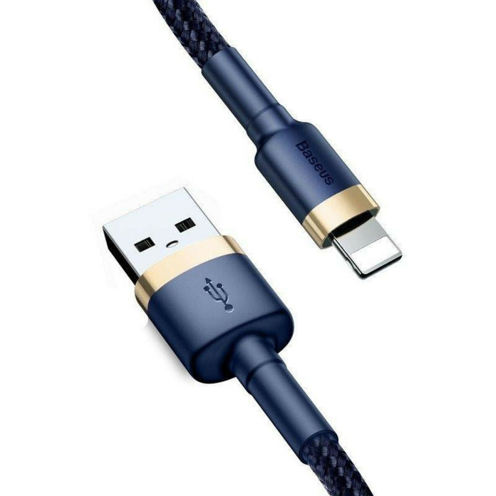 Кабель Baseus Cafule Cable USB For iP 2.4A 0.5m Gold+Blue Київ - фото 1