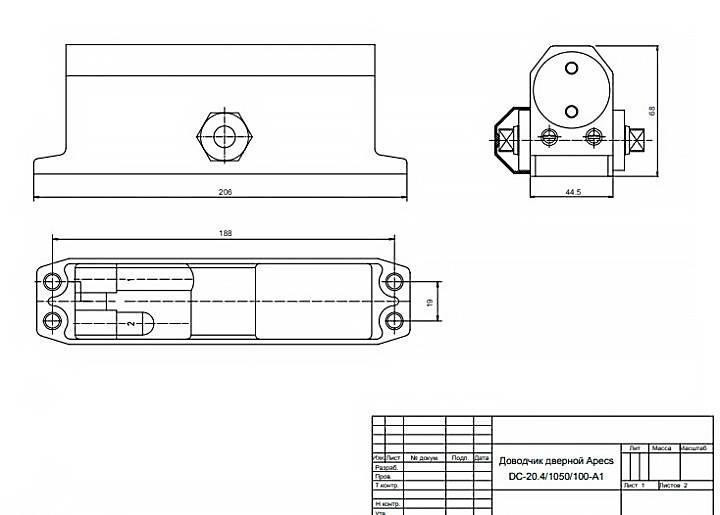 Доводчик дверей APECS 100 кг Харків - фото 3