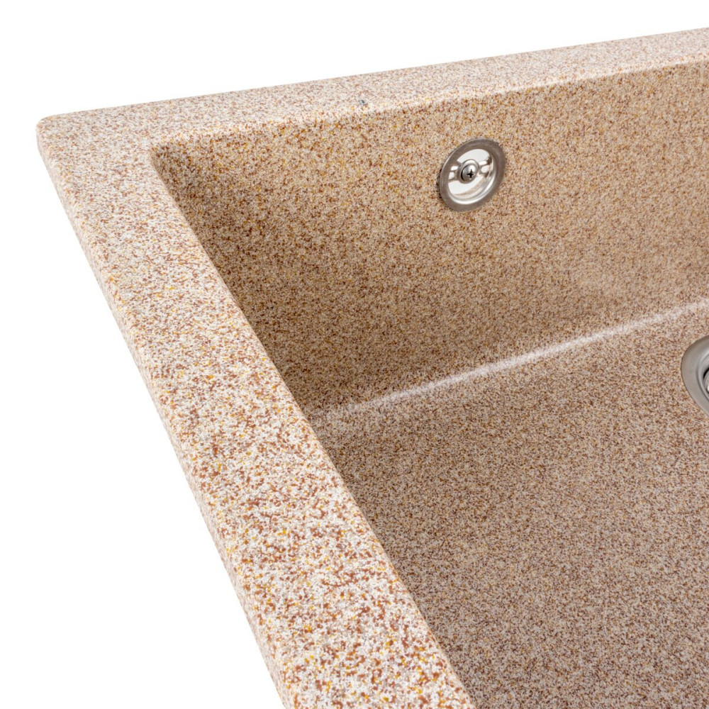 Гранітна мийка для кухні Platinum 7945 Paruana матова Карамель Коломыя - изображение 5