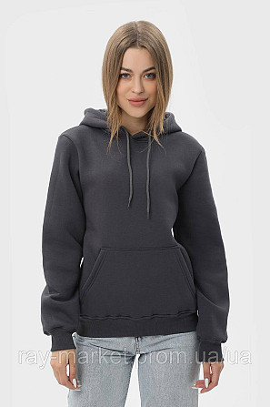 Набір жіночий худі утеплене 2шт RAY BASIC Темно-сірий /Чорний (U0401W-Dark Grey-Black) 3XL Київ - фото 2