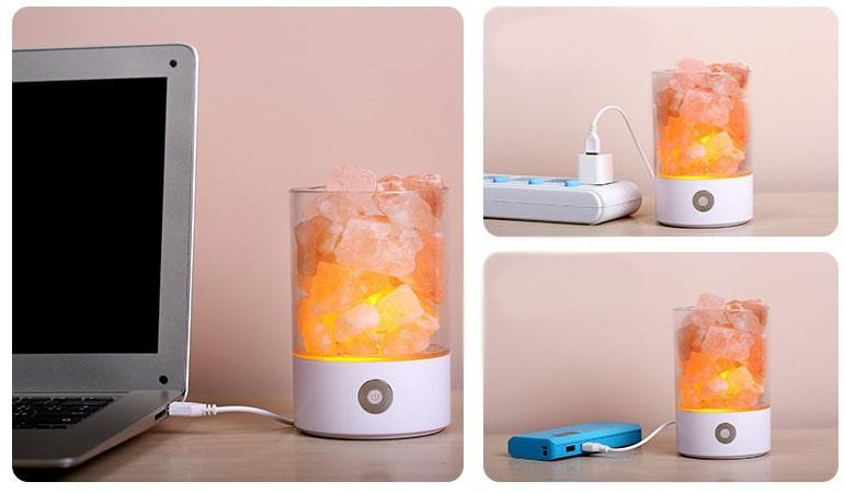 Cоляная лампа, солевой светильник 2-в-1 Arish с ночником и разноцветной светодиодной подсветкой на 7 цветов Днепр - изображение 3