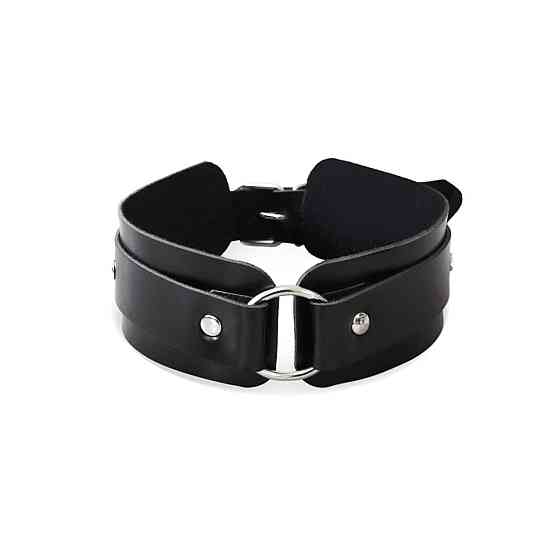 БДСМ-нашийник з кільцем Art of Sex - Martina Collar with ring, натуральна шкіра, колір чорний Sex Aura Київ