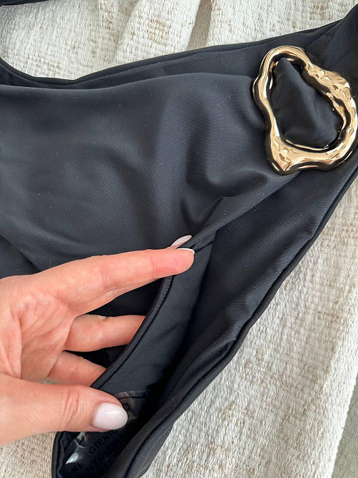 Купальник с вырезом и асимметричным кроем Черный M Харьков - изображение 5