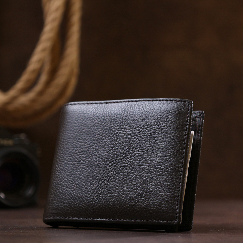 Кожаный мужской кошелек Vintage 20476 Коричневый Киев - изображение 8