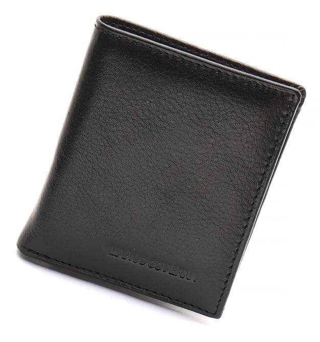 Черное маленькое портмоне на магните с зажимом MARCO COVERNA MC-101Н-1 Киев - изображение 3