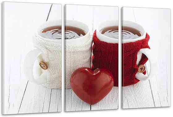 Модульная картина Две чашки кофе Art-70_3А 100x150 см Киев