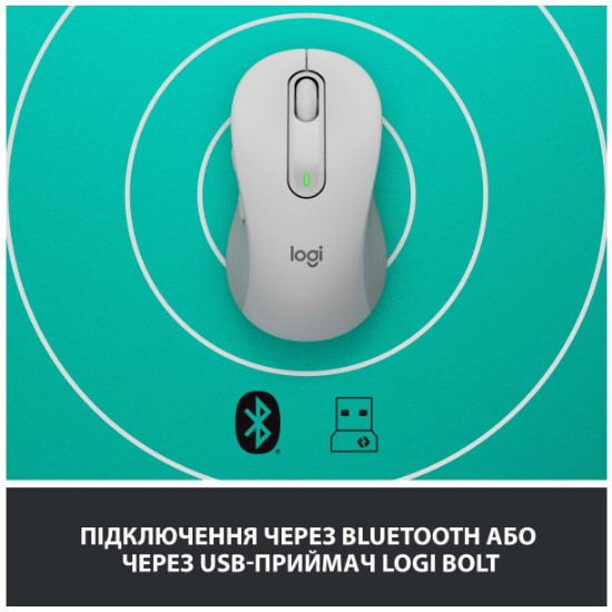 Миша Logitech Signature M650 L Wireless Off-White (910-006238) (6794327) Киев - изображение 8