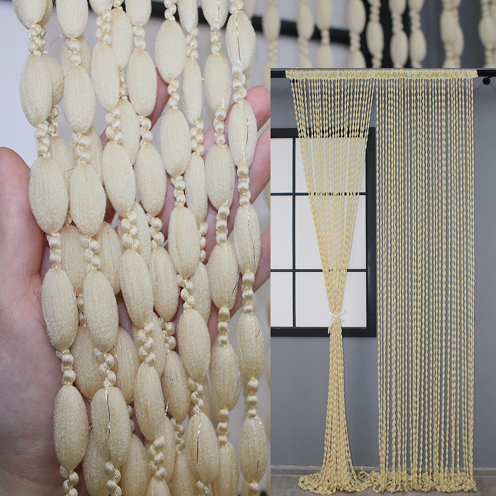 Штори-нитки "Шиніл" з люрексом Кремовий 300х300см 1 шт (61-046) Київ - фото 1