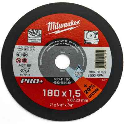 Круг відрізний Milwaukee по металу, SCS41/180X1,5 PRO+, 180мм (4932451489) Вінниця