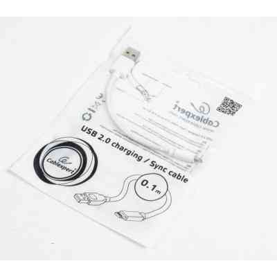 Дата кабель USB 2.0 AM to Lightning 0.1m Cablexpert (CC-USB2-AMLM-W-0.1M) Винница
