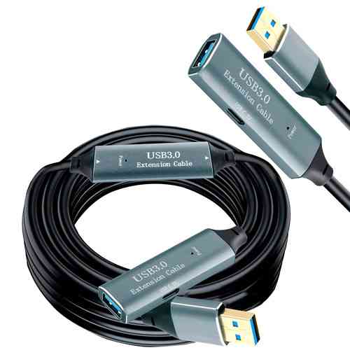 USB 3.0 подовжувач активний репітер, кабель AM – AF з Type-C, 10м, Premium Вінниця