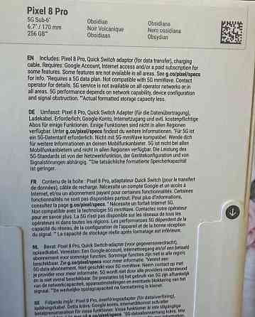 Телефон Google Pixel 8 Pro 256Gb. Obsidian Харків