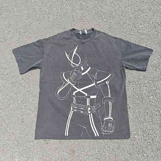 Футболка чоловіча з принтом аніме Аніме Камен Рідер Каікса оверсайз (S/M/L) Черний Дніпро