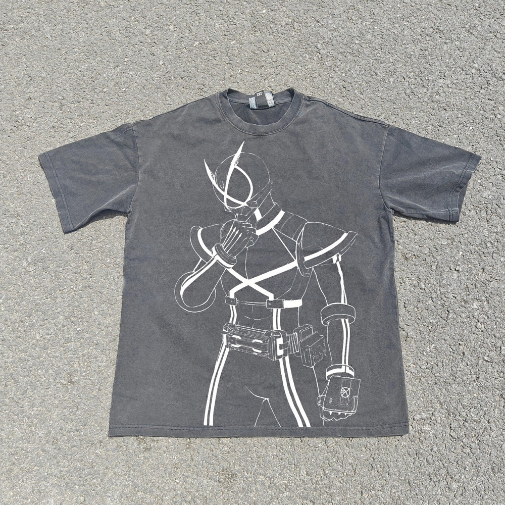 Футболка мужская с принтом аниме Аниме Камен Ридер Каикса оверсайз (S/M/L) Черний Днепр - изображение 1