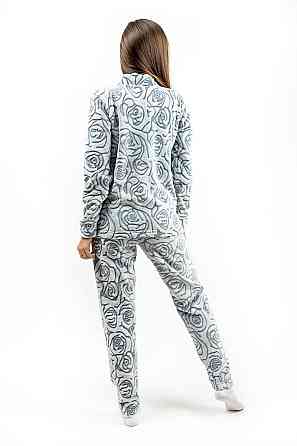 Домашний женский, теплый комплект (пижама)  