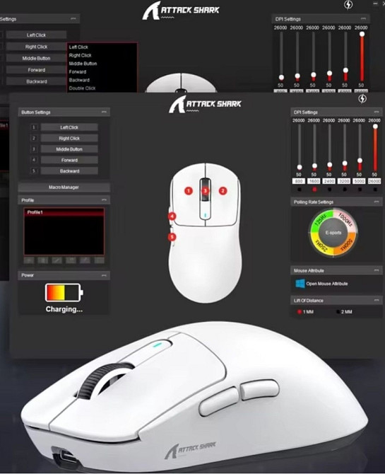 Мышь Attack Shark X3 и X3 pro на топовом сенсоре PAW3395 26000 DPI. Оригинальный. Харьков - изображение 5