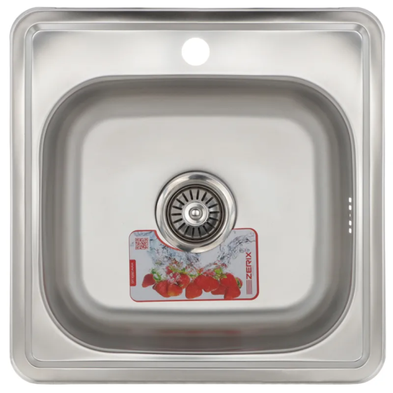 Кухонна мийка Zerix Z4848-06-160E Satin - якісна мийка ZM0557 Харків