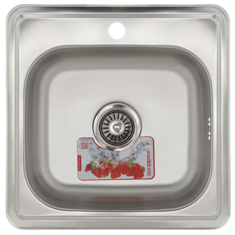 Кухонна мийка Zerix Z4848-06-160E Satin - якісна мийка ZM0557 Харків - фото 1