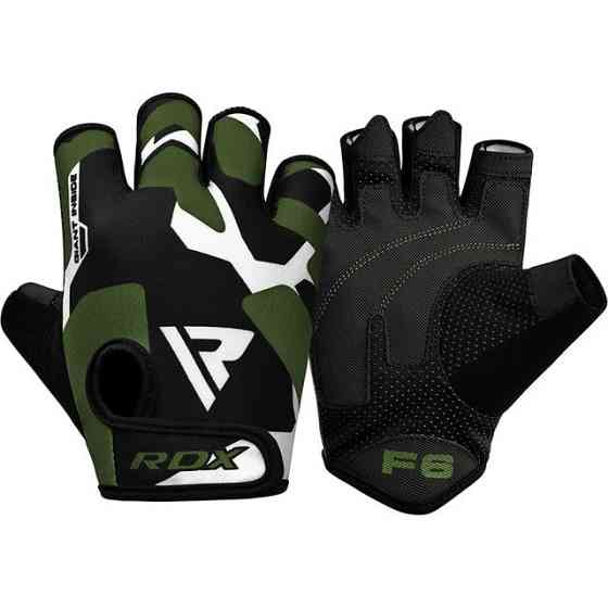 Рукавички для фітнесу RDX F6 Sumblimation Black/Green S Каменское