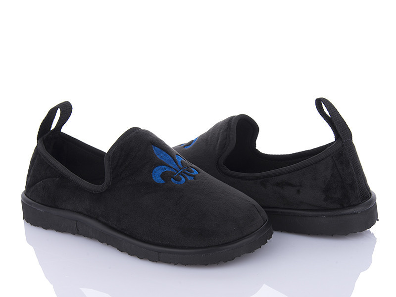 Домашние тапочки мужские с задником черные тапки туфли тм 