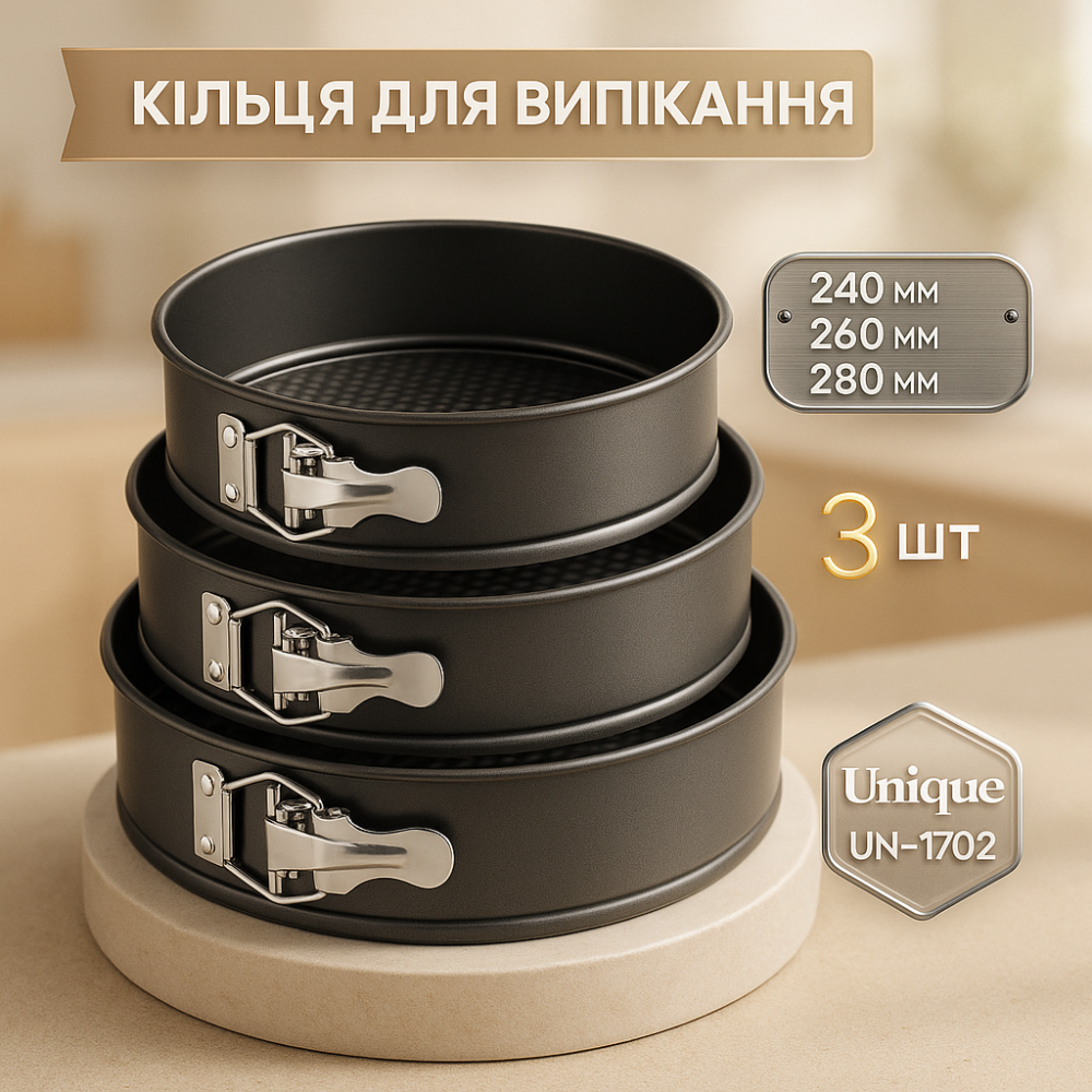 Набір кілець для випічки, Металеві форми для торта Форма деко кругла випічки QM-53 Київ - фото 15