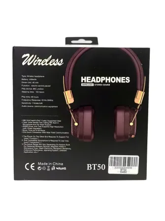Навушники накладні Bluetooth BT50, з високоякісним звуком, бездротове підключення, до 20 годин робот Київ - фото 8