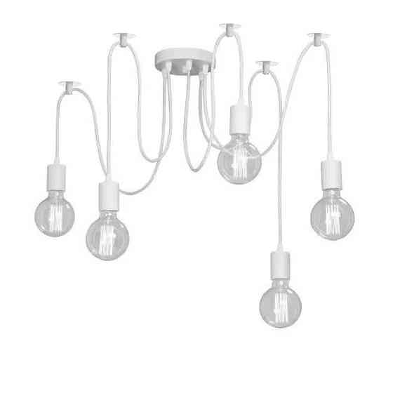 Подвесная люстра паук белая 5 ламп Е27 Spider NL 149-5W Одесса