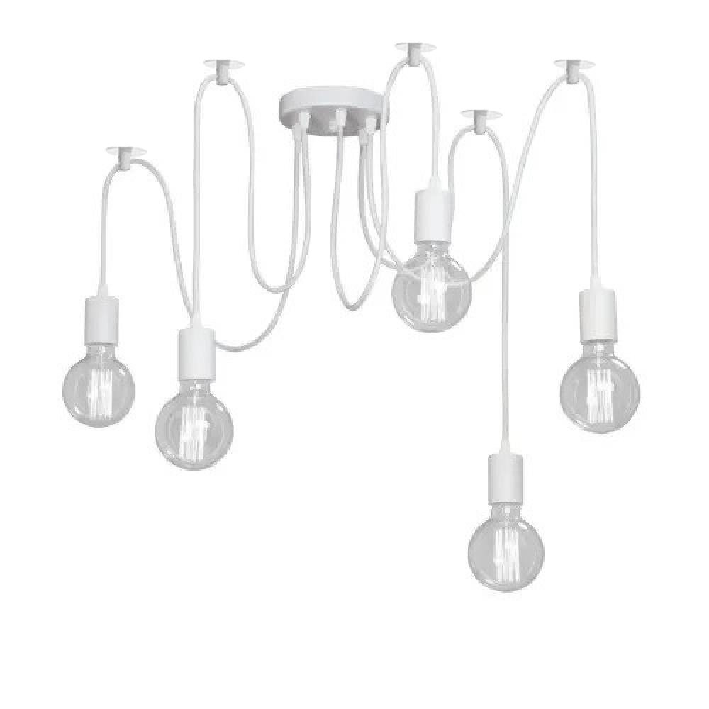 Подвесная люстра паук белая 5 ламп Е27 Spider NL 149-5W Одесса - изображение 1