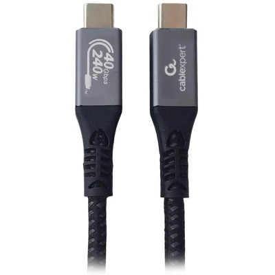 Дата кабель USB-C to USB-C 1.5m USB4 40Gbps/240W(48V5A)/8K60Hz Cablexpert (CCBP-USB4-CMCM240-1.5M) Вінниця - фото 1