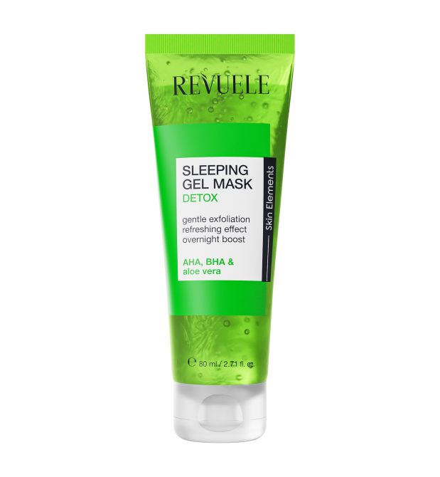 Маска-детокс для лица ночная Зеленая Sleeping Gel Mask Revuele 80 мл Киев - изображение 1