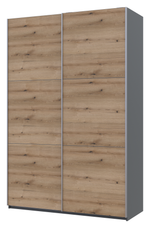 Шафа-купе двохдверна Doros G-Caiser 160х60х240 см Графіт/Дуб евок (DRS-011039) Львів