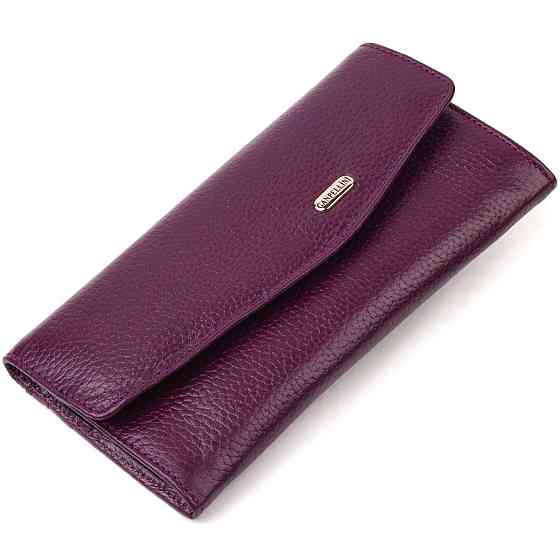 Ультрамодне жіноче портмоне з натуральної шкіри флотар CANPELLINI 21693 Бузкове Київ