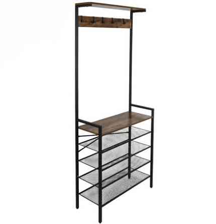 Полиця з вішалкою для зберігання взуття 189 см Ruhhy (27035) Нововолинськ