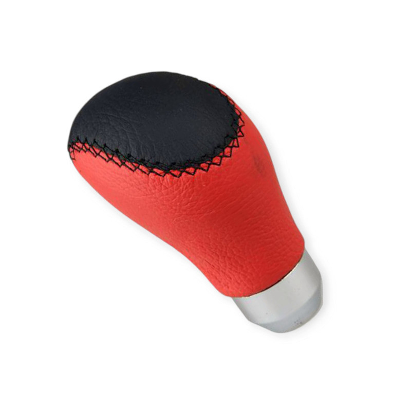 Накладка на ручку кпп универс. кожа красная, черная вставка Мукачево - изображение 1