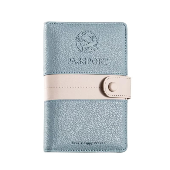 Обложка для паспорта, холдер дорожный для паспорта,удостоверения,банковских карт, билетов и документов,голубой Каменец-Подольский