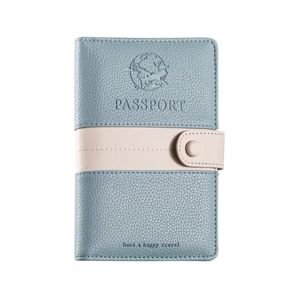 Обкладинка для паспорта, холдер дорожній для паспорта, посвідчення, банківських карт, квитків і документів, блакитний Кам'янець-Подільський - фото 4