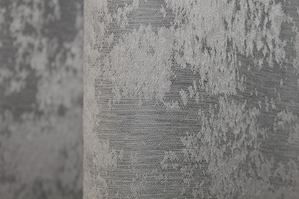 Комплект коротких штор VR-Textil Жакард Sultan XO № 1125ш 2 шт 130х170 см Сірий (35-0039) Київ - фото 6