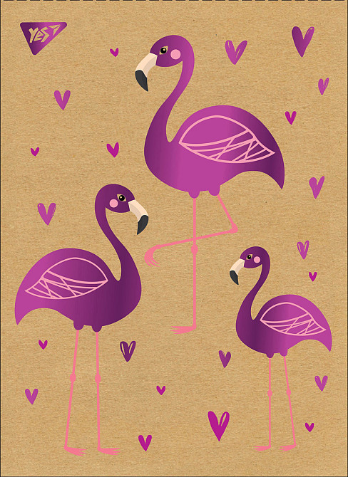 Блокнот А5 "Yes" 80арк 891438 кліт клей СМИК+білила+фольга "Tropico" крафт, шт Київ - фото 1