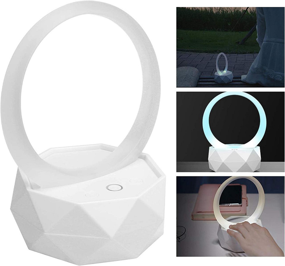 Портативная Bluetooth-колонка 2.0 Wendeekun LY-Y1 с умным RGB-ночником и 3D-подсветкой, белая Киев - изображение 9