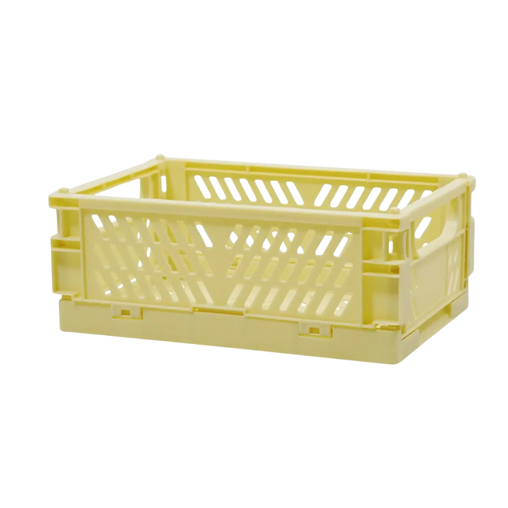 Пластиковый органайзер, складная корзина для хранения, контейнер  с ручками, 15×9.8×5.7см, цвет бежевый Каменец-Подольский - изображение 2