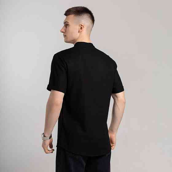 Чоловіча сорочка з коротким рукавом чорна Pobedov Molodist' Київ