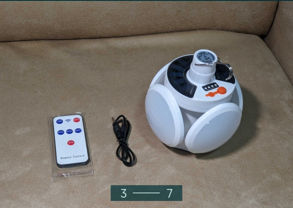 Лампа — ліхтар LED підвісна на акумуляторі із сонячною панеллю з Д/К. Київ - фото 3