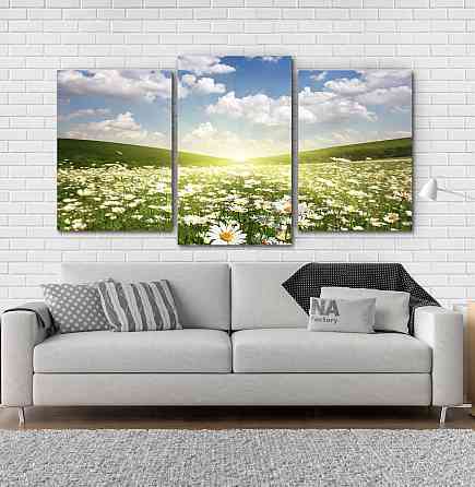 Модульна картина Поле Ромашок Art-170_3 Київ