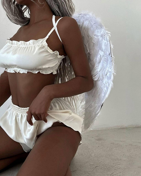 Женская невесомая пижама двойка: топ и шорты из шелка армани Одесса - изображение 5