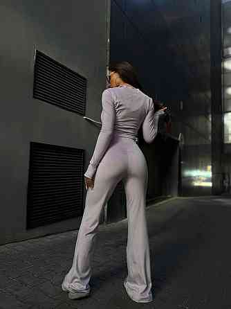 Жіночий повсякденний прогулянковий велюровий костюм Лавандовий, 40/42 Одеса