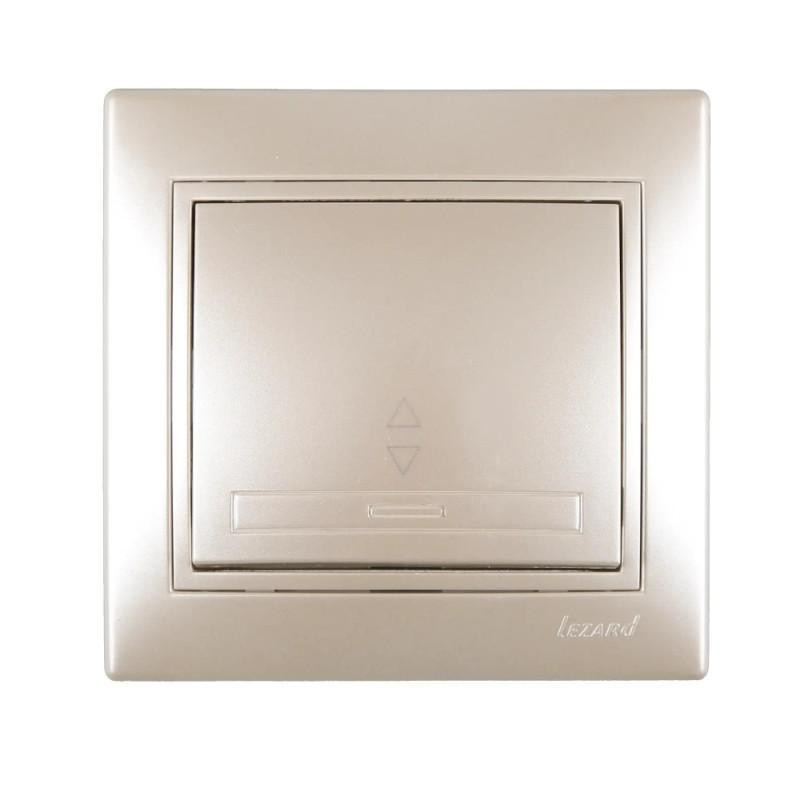 MIRA Вимикач перлинно-білий перламутр зі вставкою Lezard Харків - фото 1