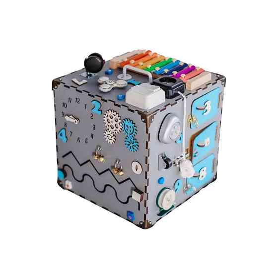 Развивающая игрушка Бизикуб Temple Group TG200090 30х30х30 см Серый Винница