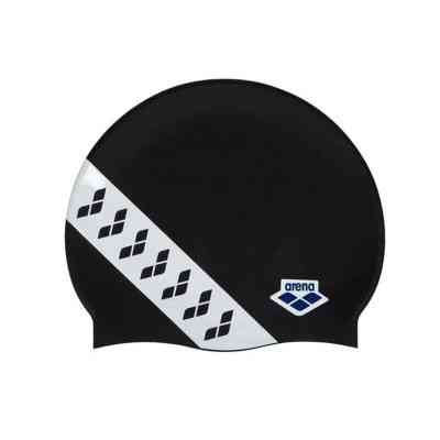 Шапка для плавання Arena Icons Team Stripe Cap 001463-111 чорний, білий Уні OSFM (3468336779156) Вінниця
