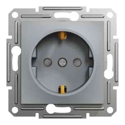 Розетка Schneider Electric ASFORA со штор. сталь (EPH2900262) Винница